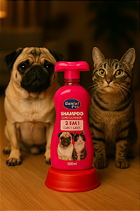 Shampoo e Condicionador Genial 2 em 1 Cães e Gatos 500ml