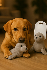 Brinquedo Napi Pelúcia Foca para Cães -18cm