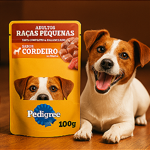 Sachê Pedigree Cordeiro 100g – Ração Úmida para Cães Adultos