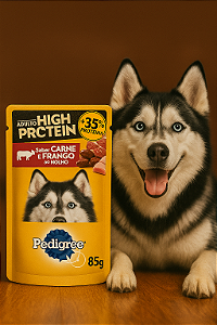 Sache Pedigree High Protein  Sabor Carne e Frango 85g