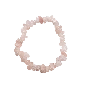 Pulseira de Cristal Quartzo Rosa Cascalhos