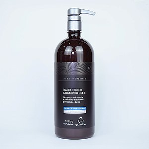 Vita Hominis - Black Touch Shampoo 3x1 - Shampoo Tonalizante Touch 3x1 - 1L