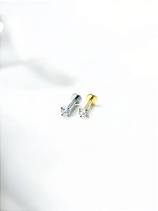 Labret com Zircônia Titânio