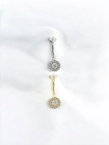 Umbigo Flor de Zircônias Titânio