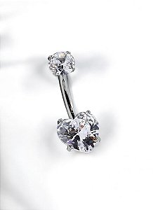 Umbigo Coração de Zircônias Titânio