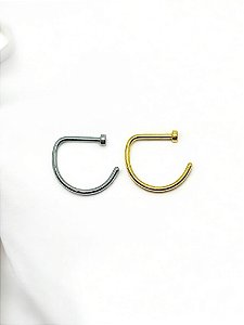 Nariz Argola D Ring Titânio