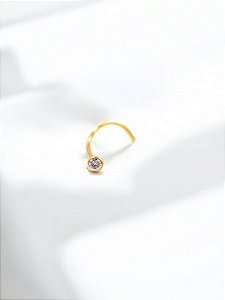 Nariz Nostril Zircônia Ouro 18K