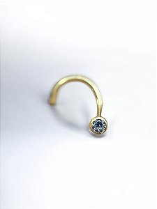 Nariz Nostril Zircônia Ouro 18K