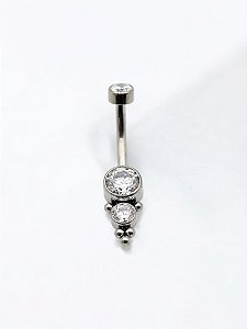 Umbigo 2 Zircônias com Esferas Titânio