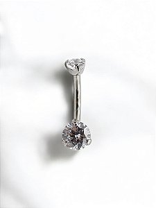 Umbigo Pedra Zircônias Titânio