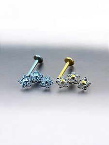 Cluster Flores com Zircônias Titânio