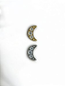 Labret Lua Cravejada Zircônias Titânio