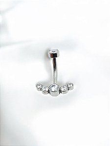 Umbigo Cluster com 5 Zircônias Titânio