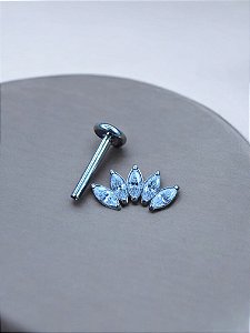 Cluster Marquise Cristal Titânio