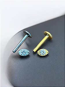 Labret com Zircônia Titânio