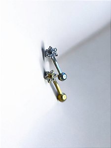 Barbell Curvo Flor e Esfera Titânio