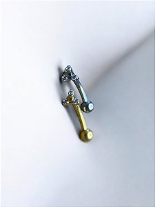 Barbell Curvo Trinity e Esfera Titânio