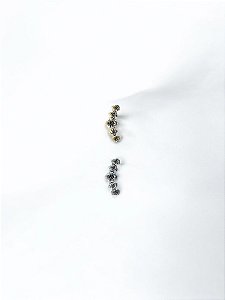 Labret Cluster 5 Zircônias Mini Titânio