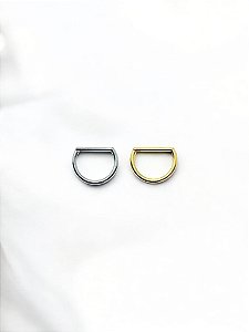 Argola D Ring Lisa Titânio