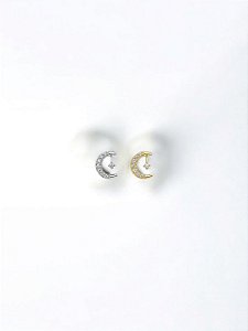 Labret Lua Cravejada 1 Zircônia Titânio