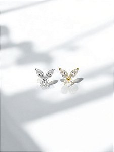 Labret Borboleta Zircônias Mini Titânio