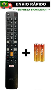 CONTROLE REMOTO COMPATÍVEL COM TV LCD TCL COM NETFLIX LE-7811