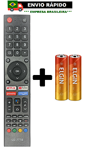 CONTROLE REMOTO COMPATÍVEL COM TV PHILCO NETFLIX/YOUTUBE/GOOGLE/PRIME LE-7718