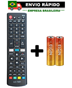 CONTROLE REMOTO COMPATÍVEL COM TV LG SMART 3D FUTEBOL LE-7261