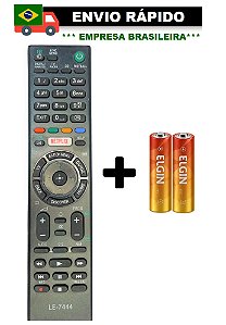 CONTROLE REMOTO COMPATÍVEL COM TV SONY LCD COM NETFLIX LE-7444