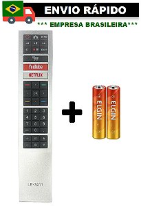 CONTROLE REMOTO COMPATÍVEL COM TV AOC LED SMART LE - 7411