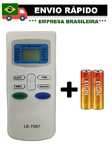 CONTROLE REMOTO COMPATÍVEL AR CONDICIONADO PHILCO LE-7067