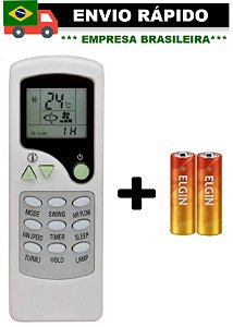 CONTROLE REMOTO COMPETÍVEL COM AR CONDICIONADO ELGIN LE-7434