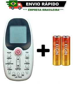 CONTROLE REMOTO COMPATÍVEL COM AR CONDICIONADO KOMECO/MIDEA/COMFEE LE-7424