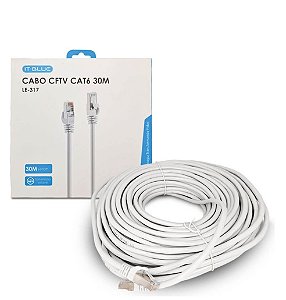 CABO DE REDE RJ45 X RJ45 CFTV CAT6 30 METROS