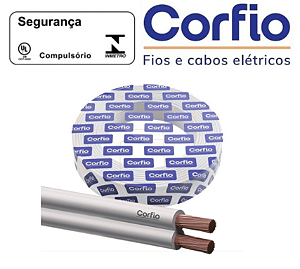 CORDÃO PARALELO 300V 2 X 1,00MM 100 METROS CORFIO BRANCO