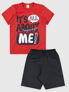 Conjunto Camiseta/Bermuda Masculino Vermelho