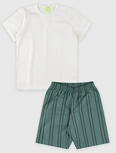 Conjunto Camiseta/Bermuda Masculino Verde
