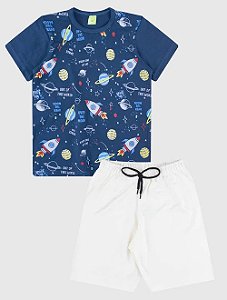 Conjunto Camiseta/Bermuda Masculino  Universo