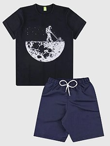 Conjunto Camiseta/Bermuda Masculino Lua