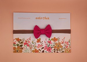 Lacinho Rosa Pink- Faixinha de Cabelo para Bebê