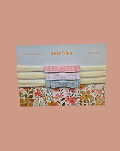 Trio Baby Candy - Kit 3 Laços de Gorgurão para Bebê