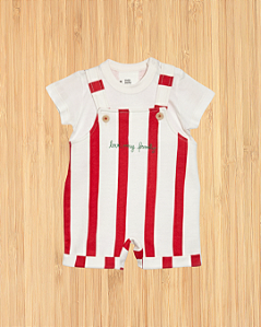 Jardineira Maxi Listras Love My Family Baby