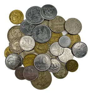 Lote - 50 moedas brasileiras (diversas)