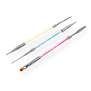 PINCEL PARA/UNHAS COM ESPATULA PARA CUTICULA