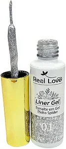 Real Love Esmalte Liner Gel Prata 01 8ml