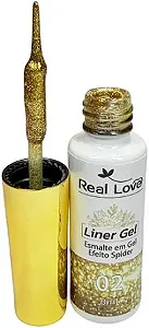Real Love Esmalte Liner Dourado 02 8ml