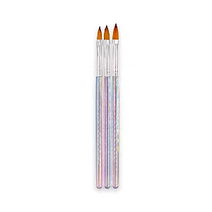 Kit 3 Pinceis Para Unha Real Love