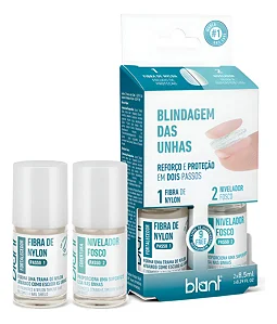 Kit Blindagem Das Unhas Fibra Nylon + Nivelador Fosco -blant Incolor