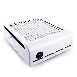 Sugador Coletor de Pó Unhas 60W Bivolt Branco Aspirador Profissional Manicure Pedicure Gel Acrigel Fibra