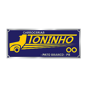 Placa Furgões e Carrocerias Alto Relevo